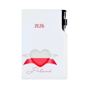 Diář Diář DESIGN denní B6 2026 - bílá - Polsko - vlajka