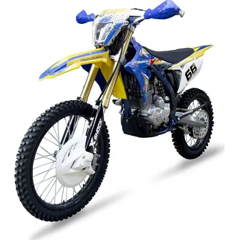 malá motorka Pitbike MiniRocket Mikilon 300ML Enduro 21/18 sedlo 93,5cm žluto-modrá