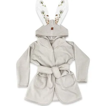 Kojenecký overall Dětský termožupan s oušky Kocourek a pampeliška - béžový