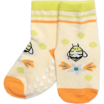 Dětská móda Dětské ponožky s ABS Včelka - žluté, vel. 27/30