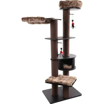 Flamingo Škrabací strom Raisa 3 Brown & Grey | Škrabadlo pro kočky