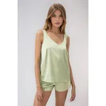 Dámské saténové pyžamo Renne pistáciově zelené XL