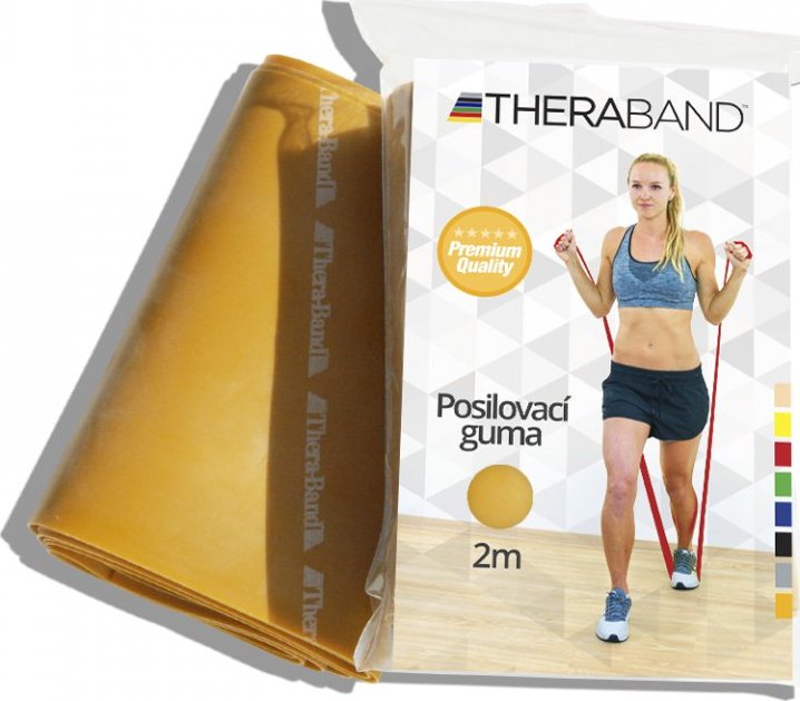 Theraband THERA-BAND Posilovací guma 2 m, zlatá, max. silná