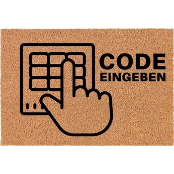 Rohožka Kokosová vstupní rohožka pod dveře Zábavná Zadejte kód Dárek 40x60