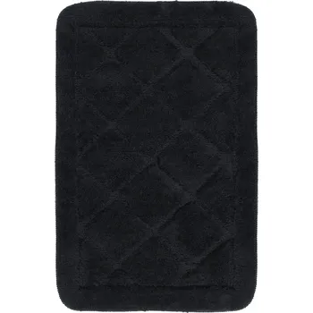 Koupelnová předložka Koupelnová předložka e-floor černá 50x80 cm protiskluzová, lze prát v pračce