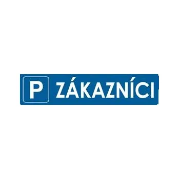 Zákazníci - parkoviště - bezpečnostní tabulka s dírkami, plast 2 mm, 400x100mm