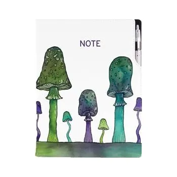 Notes - zápisník DESIGN A4 čtverečkovaný - Houby