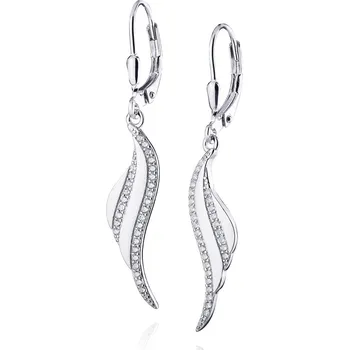 Náušnice JKB Jewel Stříbrné visací náušnice se zirkony Amal