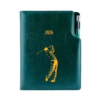 Diář Diář DESIGN denní B5 2026 český - zelená - Golf muž