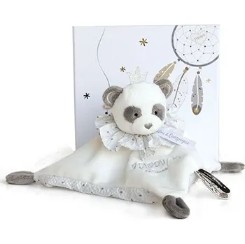 Kolotoč nad postýlku Doudou Dárková sada - plyšový muchláček panda 20 cm