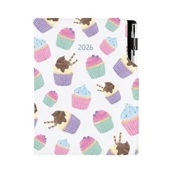 Diář Diář DESIGN týdenní A5 2026 český - Cupcake