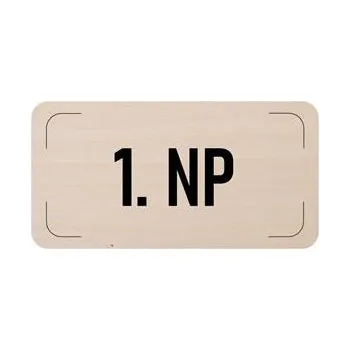 Označení podlaží - 1. NP, dřevěná tabulka, 300 x 150 mm