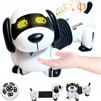 Robot ROBOTICKÝ PES ŠPLHAJÍCÍ PROGRAMOVATELNÝ INTERAKTIVNÍ NA DÁLKOVÉ OVLÁDÁNÍ REAGUJE NA DOTYK Béžová