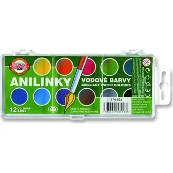 Vodová barva Akvarelové barvy Koh-I-Noor 12 ks