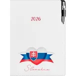 Diář DESIGN denní A4 2026 - bílá - Slovensko - vlajka