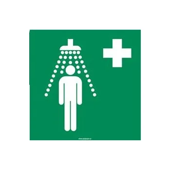 Zdravotnická sprcha - bezpečnostní tabulka, plast 2 mm 200x200 mm