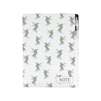 Notes - zápisník DESIGN A4 linkovaný - Kolibřík