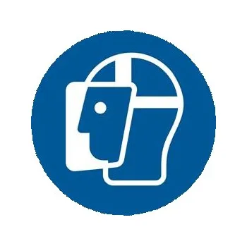 Používej obličejový štít - SYMBOL, samolepka 100x100