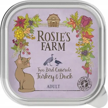 Krmivo pro kočku ROSIE'S FARM vlhké krmivo pro dospělé kočky, krůta a kachnu 100 g