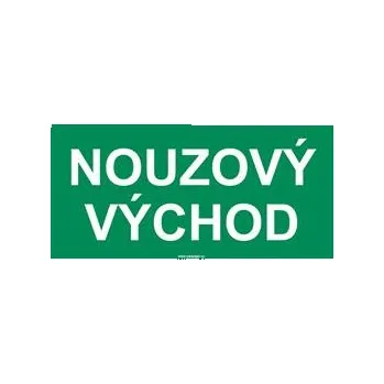 Nouzový východ - bezpečnostní tabulka, plast 2 mm 300x150 mm