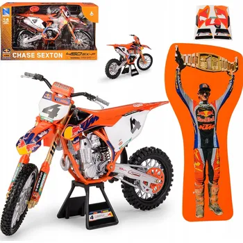 auto na autodráhu RB KTM 450 SX-F NO.1 RIDER: CHASE SEXTON 2024 MĚŘÍTKO 1:6 MODEL MOTOCYKLU