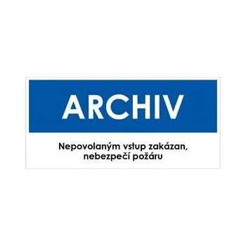 ARCHIV, modrá, plast 1 mm 190x90 mm