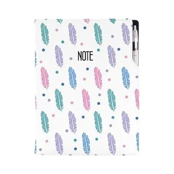 Notes - zápisník DESIGN A4 čtverečkovaný - Pírka