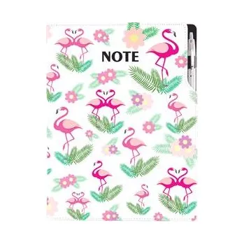 Notes - zápisník DESIGN A4 nelinkovaný - Plameňák