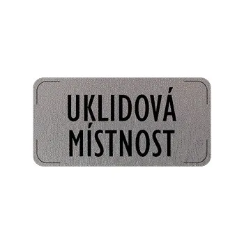 Popis místnosti - cedulka na dveře - Úklidová místnost, hliníková tabulka, 160 x 80 mm