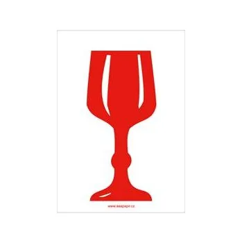 Značení KŘEHKÉ - ČERVENÉ ZNAČENÍ, Samolepka, 74x105 mm