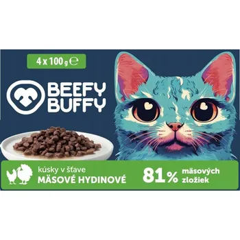 Krmivo pro kočku Beefy buffy krmivo mokré drůbeže 0,4 kg