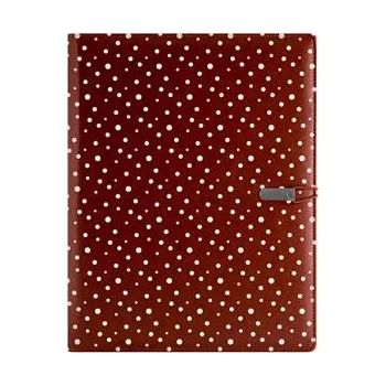 Konferenční stolek Konferenční desky GEP DESIGN v dárkové krabičce hnědé - puntíky s linkovaným blokem