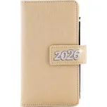 Diář BRILIANT týdenní kapesní 2026 český - zlatá