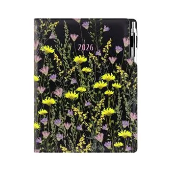 Diář Diář DESIGN denní A4 2026 - černá - Louka