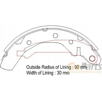 Stabilizátor nápravy Oyodo 25H0004-OYO Sada brzdových čelistí