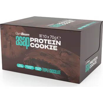 GymBeam Protein Cookie 10 x 70 g trojitá čokoláda