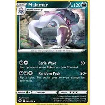 Sběratelská karetní hra Pokémon CPA 045/073 Malamar - Champion’s Path Stav: Near Mint, Verze: REVERSE HOLO