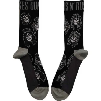 Pánské ponožky Guns N' Roses Ponožky Skulls Band Monochrome Black 36-40