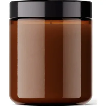 Dóza na potraviny Hnědá dóza/nádoba na zalévané svíčky / kosmetiku 120 ml + černé víčko