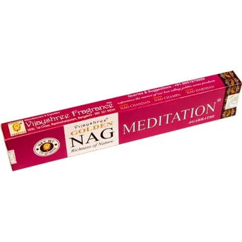 Čajovna Vonné tyčinky Golden Nag Meditation Balení 12 krabiček za cenu 10