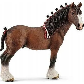 SCHLEICH Kůň Valach plemene Clydesdale DETAILNÍ Figurka KONĚ Hnědá