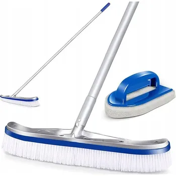 BAZÉNOVÝ KARTÁČ NA ČIŠTĚNÍ STĚN S TYČÍ A RUKOJETÍ