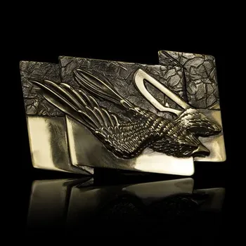 Opasek Letící sokol, přezka na opasek, mosaz