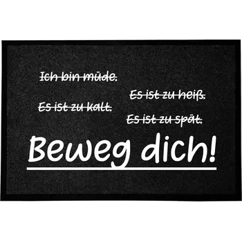 Vstupní rohožka černá dekorativní Dárek Domácí 60x40cm