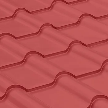 plechová krytina SATJAM střešní krytina Grande Plus PE25 RAL 3011 červená