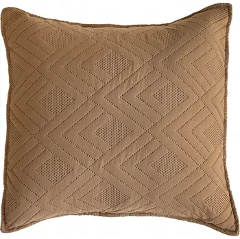 Povlak na dekorativní polštářek Hnědý dekorativní povlak na polštář s geometrickým vzorem 40x40 cm