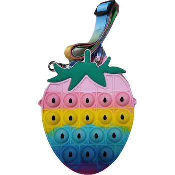 Kabelka Kabelka Pop It Peněženka jahoda