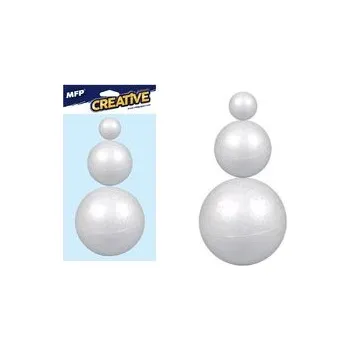 Vánoce koule set 6, 8, 10cm/3ks polystyren 8885504