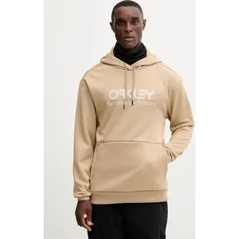 Pánská mikina Sportovní mikina Oakley RIDER pánská, zelená barva, s kapucí, s potiskem, FOA402381 01A, vel. S