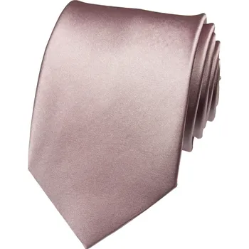 Kravata Tmavě starorůžová pánská kravata lesklá